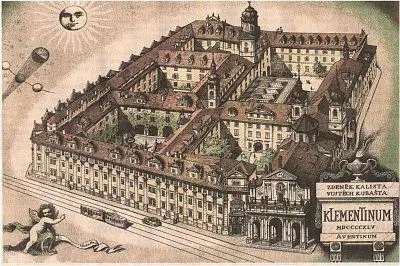 Klementinum Baroque Library—mid view